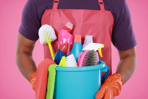 Commercial cleaning team supporting a Maidavale business office
