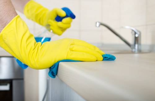 Bathroom sanitising and finishing touches for Airbnb cleaning in Maidavale