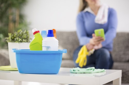 Local cleaners preparing a Maidavale rental property for handover