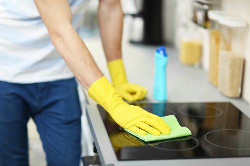 Technician performing a thorough oven clean in Maidavale